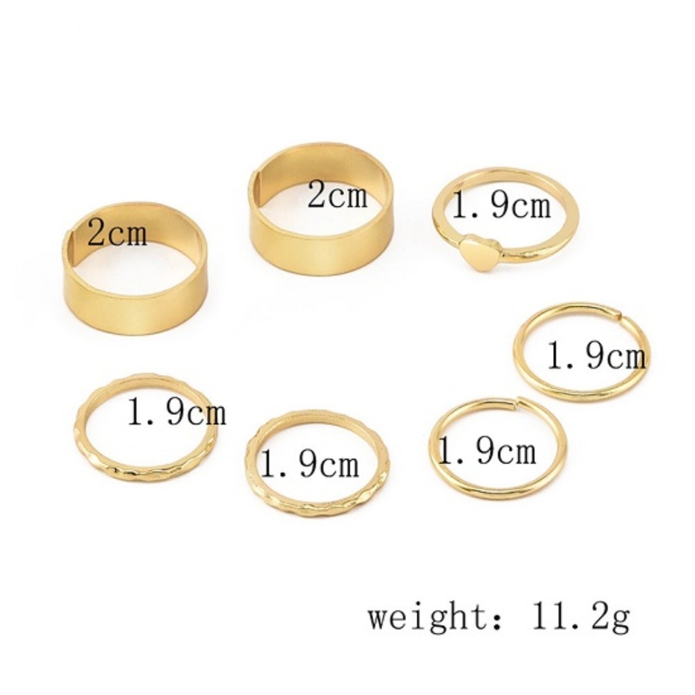 New Ladies London Beauty Gold Plated Heart 7pc Set - Picture 3 of 4